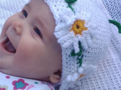 Crochet sunhat, daisy chain cap, celebrity slouchy beanies|Fresh off tha Hook with Haylees Hats