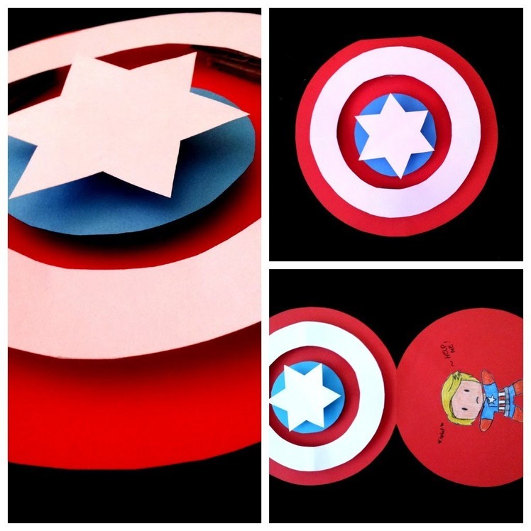 DIY Captain America Pop-up Card