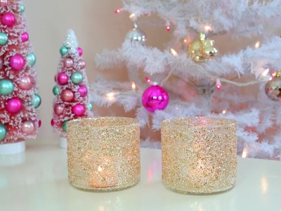 DIY Christmas.Winter Room Decor - Frosty Glitter Jars