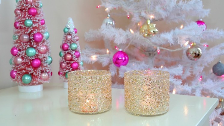 DIY Christmas.Winter Room Decor - Frosty Glitter Jars