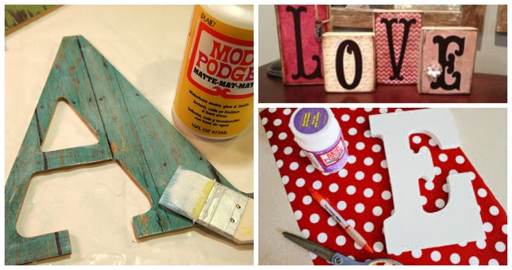 DIY: How to cover a letter using mod podge and fabric