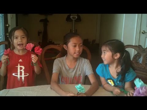 DIY How to make coffee filter flower tutorial project for kids