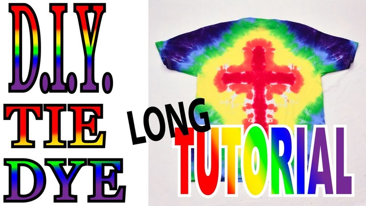DIY Tie Dye Rainbow Cross [Long Tutorial]