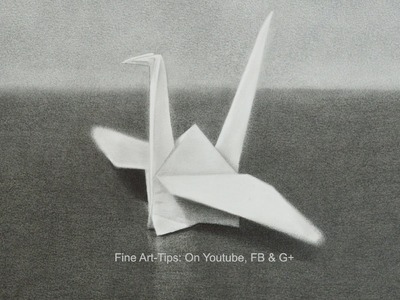 Drawing 3D Effect: How to Draw an Origami Crane - Fine Art- Tips.