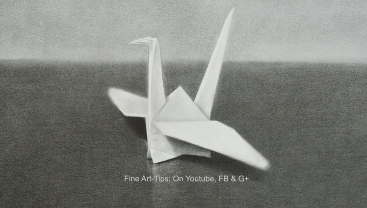 Drawing 3D Effect: How to Draw an Origami Crane - Fine Art- Tips.