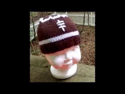 Fall Football Fun Hat - Knitted Hat - Pattern Presentation