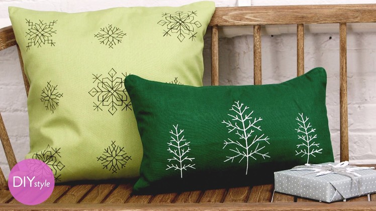 Faux Cross-Stitch Accent Pillows- DIY Style - Martha Stewart