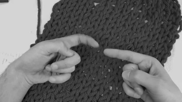 Finger knit 5 fabric flat