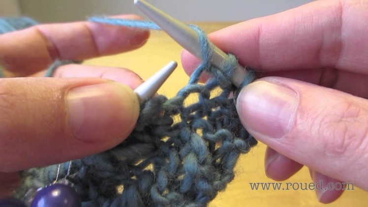 How to knit increase stitch: YO - yarn over