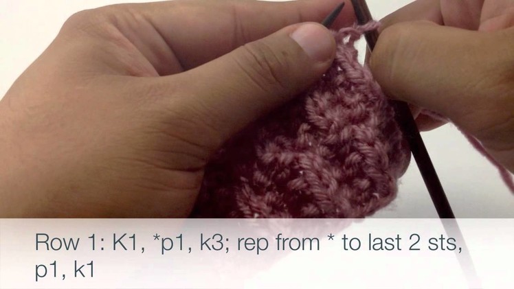 How to Knit the Seeded Rib Check Stitch (English Style)