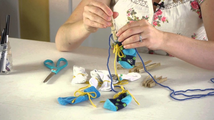 How to Make a Baby Sock Decoration : Crafts for Kids