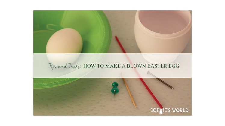 How to Make a Blown Easter Egg|Sophie's World