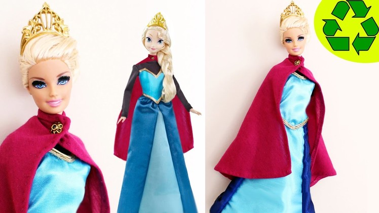 How to make a coronation dress for your Elsa or Barbie doll- Doll Crafts