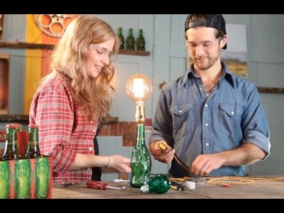 How to Make a Recycled Beer Bottle Lamp || Lucky Buddha Beer Crafts