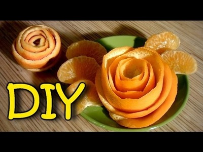 How To Make A Rose From Orange Peel - DIY Orange Rose