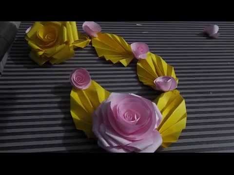 How to make Paper flowers at home( Decartion)Easy Tutorials 2015 DIY