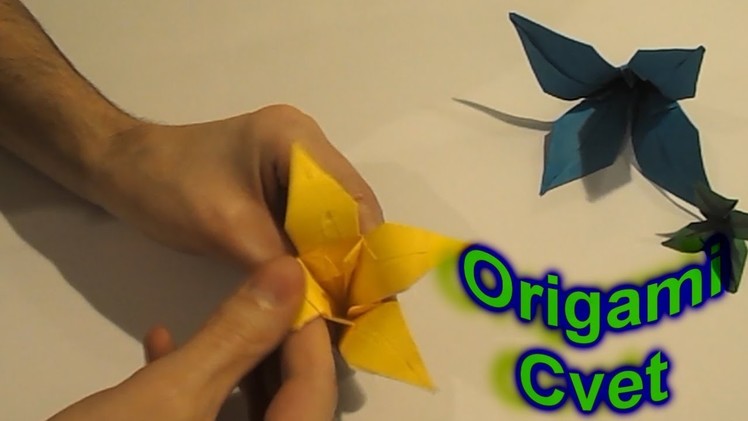 ORIGAMI: Cvet Od Papira - How To Make A Paper  Flower