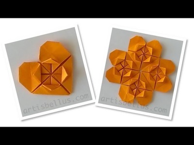 Origami Heart Flower and Heart