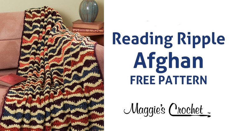 Reading Ripple Afghan Free Crochet Pattern - Right Handed