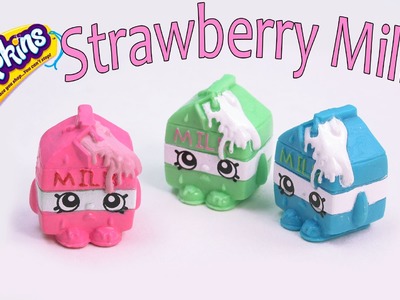 Shopkins Custom Spilt Strawberry Milk DIY Inspired Painted Craft Season 1  Kawaii Toy Cookieswirlc