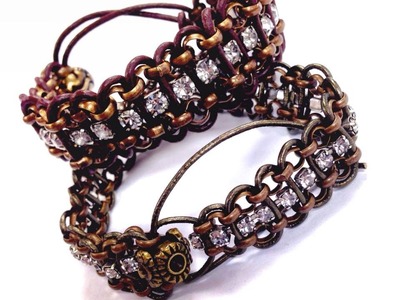 Solstice Bracelet Rhinestone Chain & Cord DIY