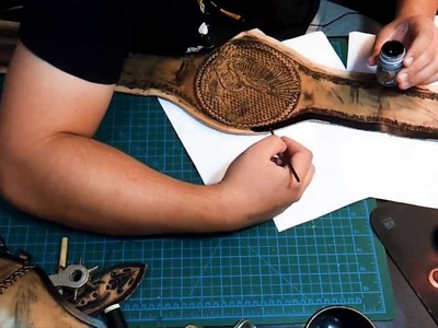 Steampunk Costume WIP Part 1 Belt leather craft