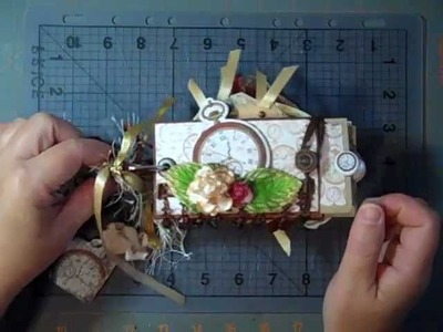 Toilet paper Mini Scrapbook Using Timepiece Paper