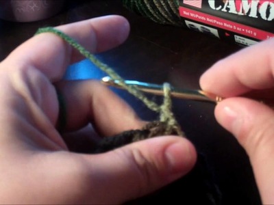 Tutorial-How to Crochet Army.Camo Double Crochet beanie.