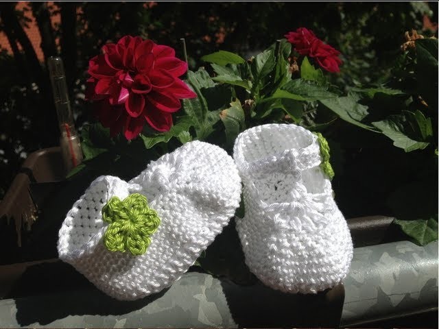 Crochet Baby Shoes with Straps - Sandals for Newborns - Part 1 - Sole by BerlinCrochet