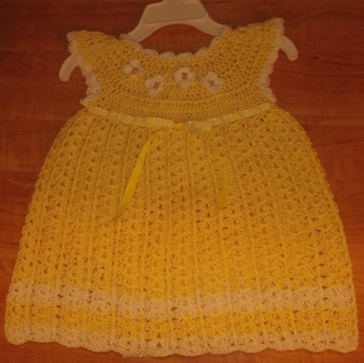 Crochet yellow dress
