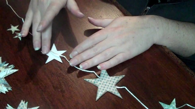 Day 4 of the 10 Crafts of Christmas Star Garland.wmv