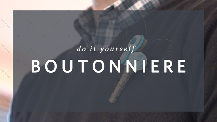 DIY Button Boutonniere (For Prom!)