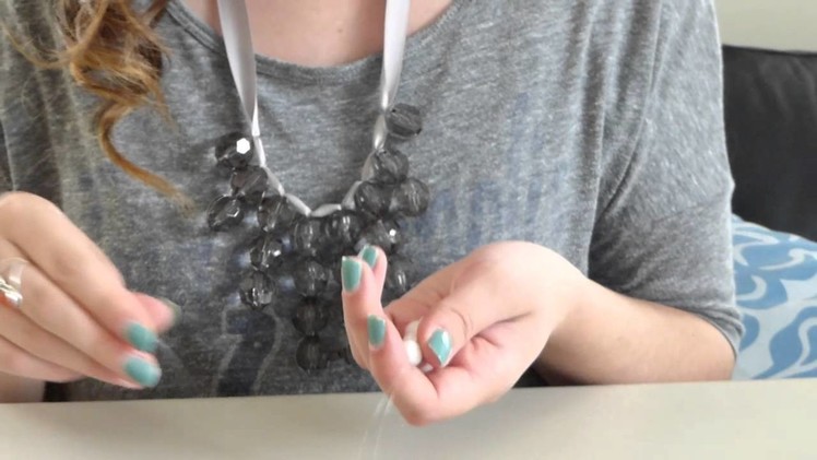 DIY Jewelry Tutorial: Cascading Chunky Bead Ribbon Statement Necklace