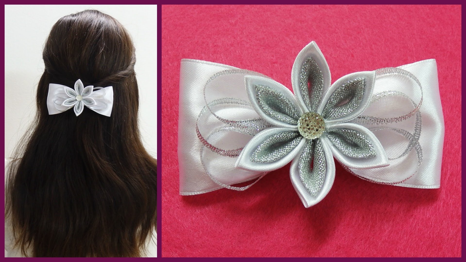 DIY Kanzashi Hair Bowhow To Make Hair Bowkanzashi Tutorial