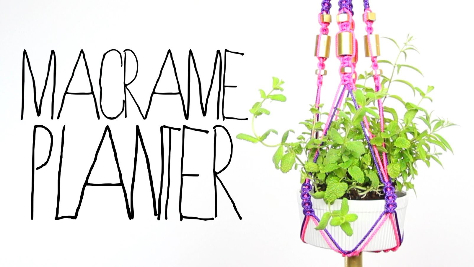 DIY Macrame Planter Threadbanger