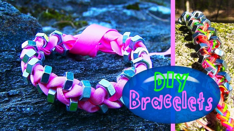 DIY String & Ribbon Bracelet with Beads. How to Make Bracelets for Beginners - Easy & Simple