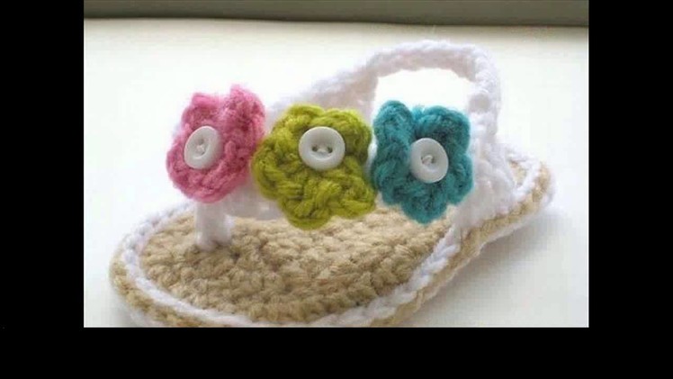 Easy crochet baby sandals project