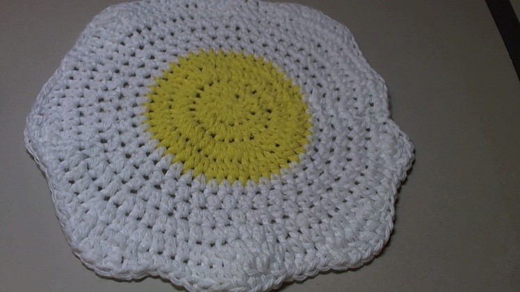 Easy crochet Egg shape dishcloth