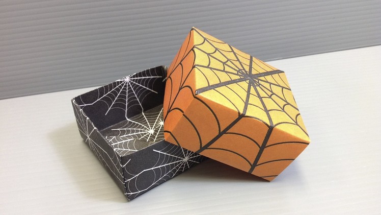 Halloween Origami Spider Web Pattern Boxes - Print Your Own Paper!