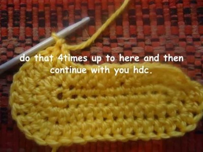 How to crochet baby bootie sole tutorial