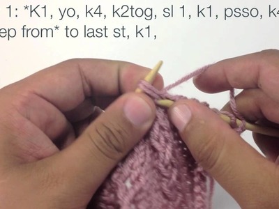 How to Knit the Chevron and Feather Stitch (English Style)
