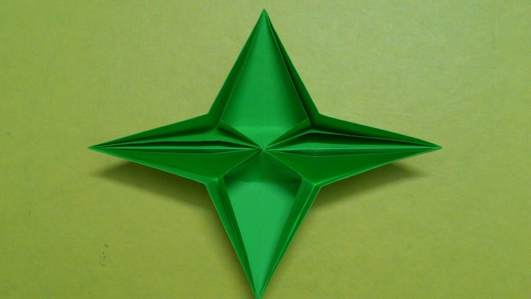 How to make a Four Pointed paper Star or Pop up Star.