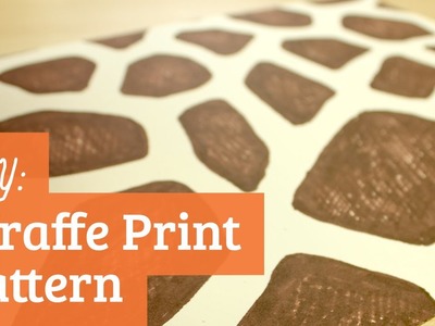 How to Make a Giraffe Print Pattern