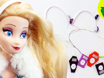 How to make doll mp3 player with headphones - Doll Crafts