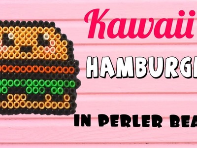 Kawaii HAMBURGER Perler Bead Creation Tutorial