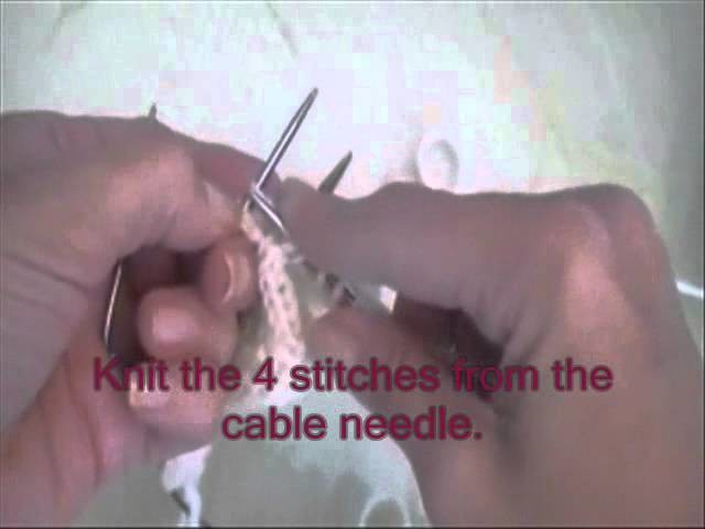 Knitting 2.4 cross cable.wmv