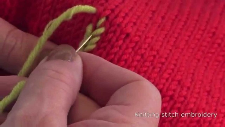 Knitting stitch embroidery by Into Craft
