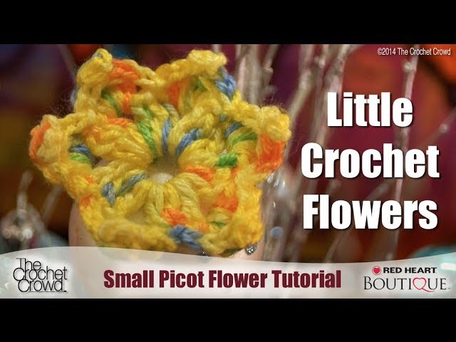 Learn How to Make a Small Picot Crochet Flower