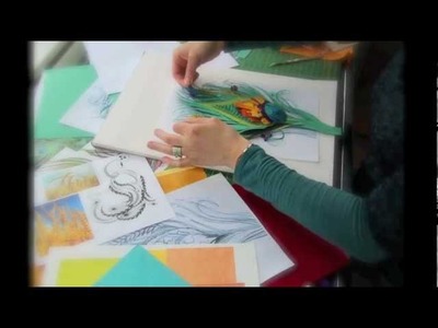 Making a Stamp - paper sculpture illustration by Gail Armstrong