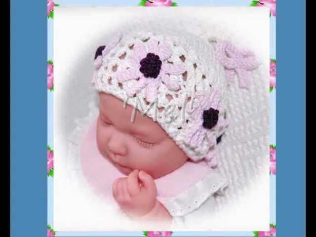 Mel Daisy Multisize Baby or Reborn Doll Hat Double Knitting Aran and DK Yarn Knitting Pattern
